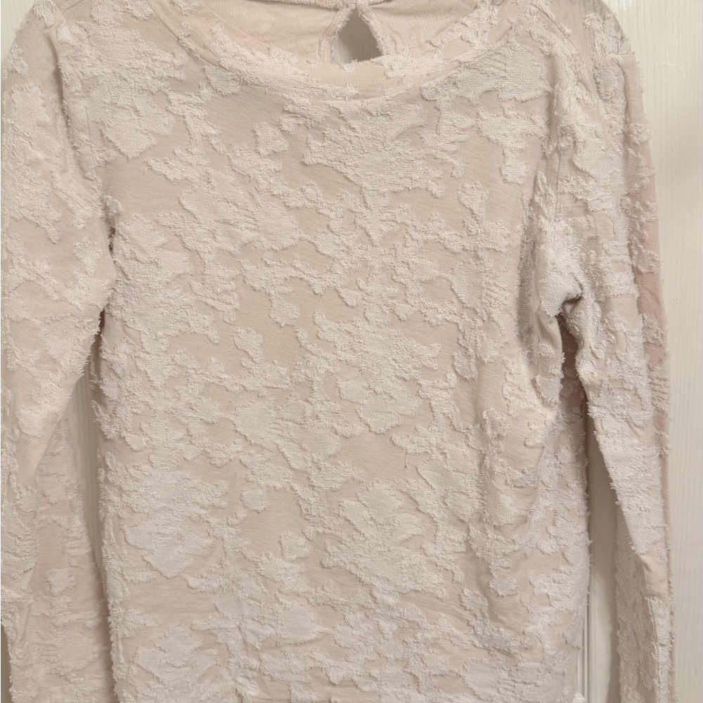 LOFT Textured Cream Top